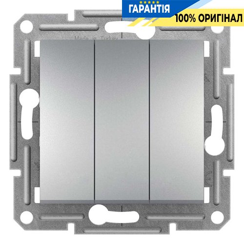 Выключатель 3-клавишный Asfora, (алюминий) Schneider Electric EPH2100161
