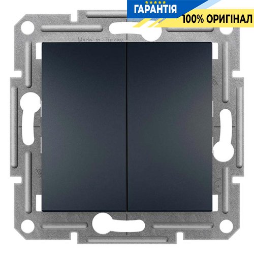 Выключатель самозажимной 2-кл «Asfora», (цвет антрацит) Schneider Electric EPH0300171
