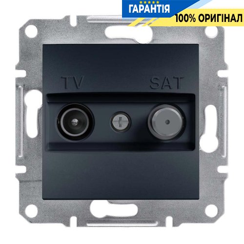Розетка TV-R-SAT кінцева Asfora, (антрацит) Schneider Electric EPH3400171