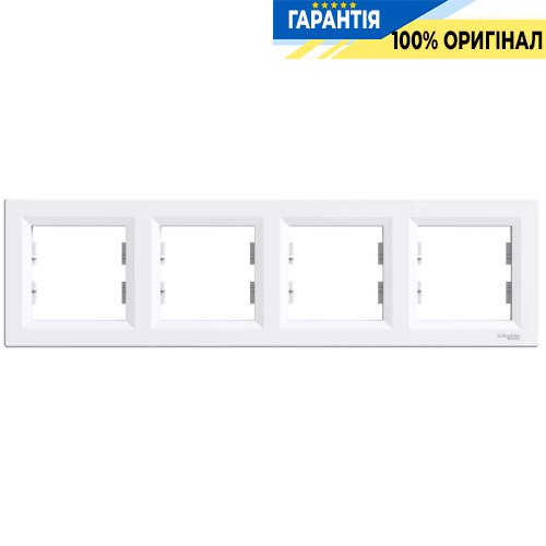 Рамка 4-м, горизонтальная Asfora, (белая) Schneider Electric EPH5800421