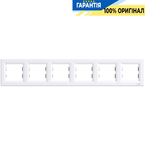 Рамка 6-м, горизонтальная Asfora, (белая) Schneider Electric EPH5800621