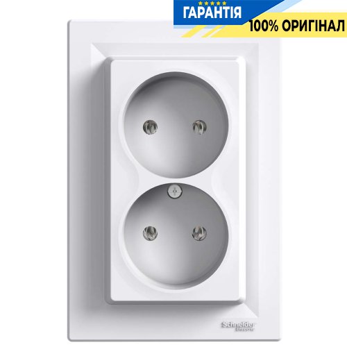 Розетка 2-я без заземлення «Asfora», (білий) Schneider Electric EPH9700121