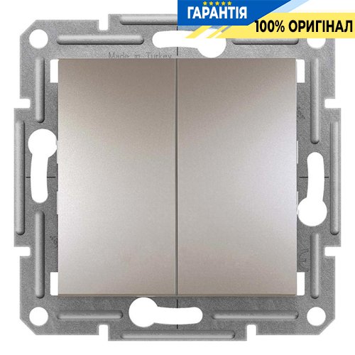 Выключатель самозажимной 2-кл «Asfora», (цвет бронза) Schneider Electric EPH0300169