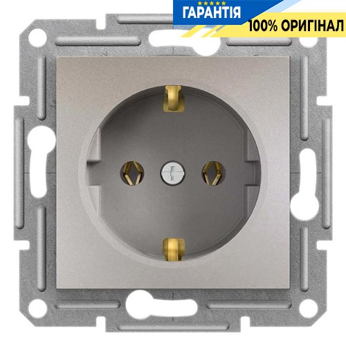 Розетка с заземлением «Asfora», (цвет бронза) Schneider Electric EPH2900169