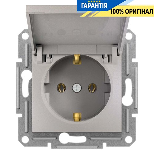 Розетка із заземленням і кришкою «Asfora», (бронза) Schneider Electric EPH3100169