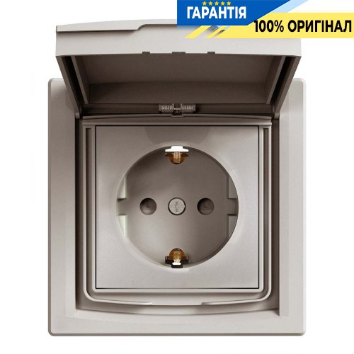 Розетка с заземлением и со шторками IP44 «Asfora», (цвет бронза) Schneider Electric EPH3100369