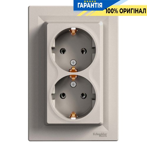 Розетка 2-я с заземлением «Asfora», (цвет бронза) Schneider Electric EPH9900169