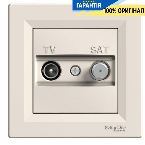 Розетка TV-SAT індивідуальна (1 дБ) Asfora, (крем) Schneider Electric EPH3400423