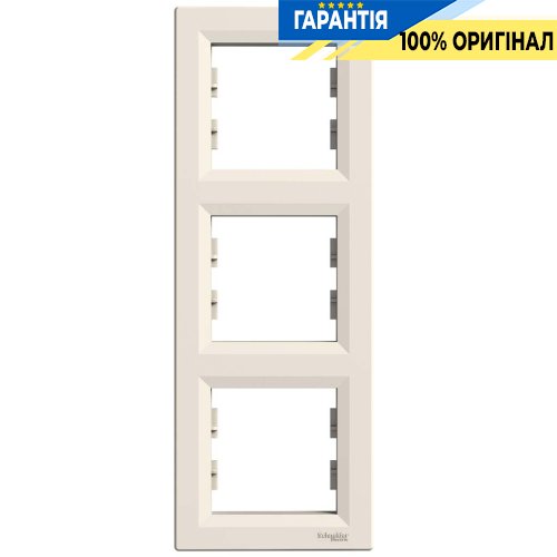 Рамка 3-м, вертикальна Asfora, (крем) Schneider Electric EPH5810323