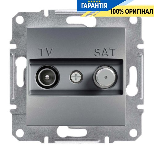 Розетка TV-R-SAT оконечная «Asfora», (цвет сталь) Schneider Electric EPH3400462
