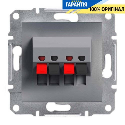 Аудиорозетка  «Asfora», (цвет сталь) Schneider Electric EPH5700162