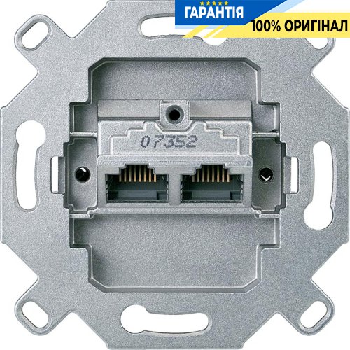 Механізм комп'ютерної розетки 2xRJ45 кат. 6е UAE Merten MTN465706