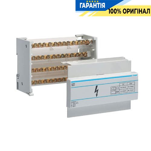 Распределительный блок 4-полюсный,125А, din-рейка, 7,5-мод. Hager KJ01C