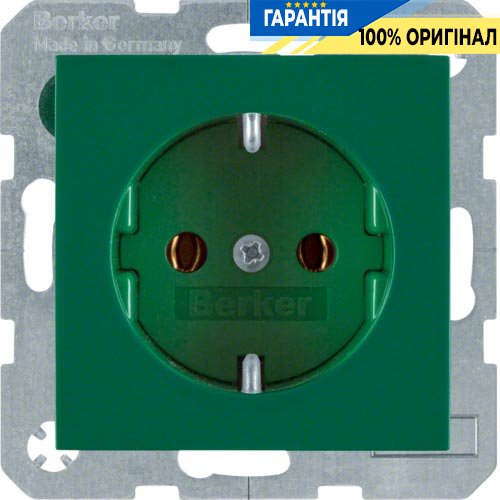 Розетка з з/к, зелена, 16А / 250В S.1 Berker 47438913