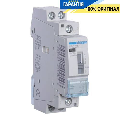 Установче реле Hager ERC217 16А, 230V ~, контакти: 2Н.З