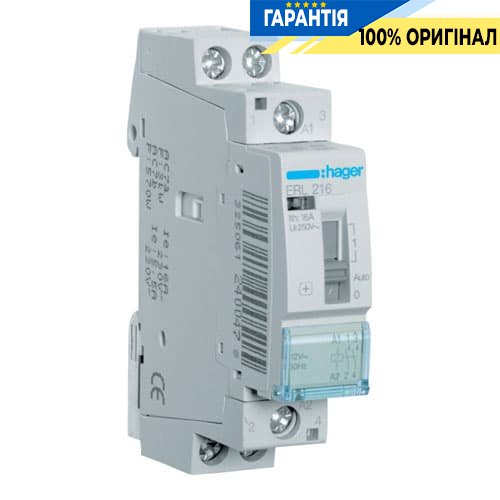 Установче реле Hager ERL216 16А, 12V ~, контакти: 2Н.О