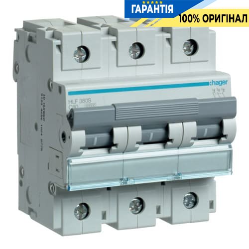 Автоматический выключатель Hager 10kA HLF380S C 80A