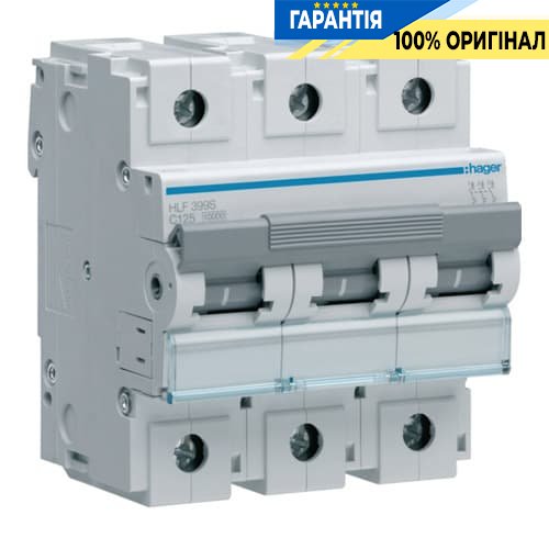 Автоматичний вимикач Hager 10kA HLF399S C 125A