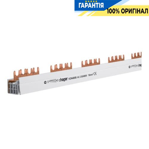 Шина Hager KDN480B Вилочна 4-полюсна, 80A 57 мод.