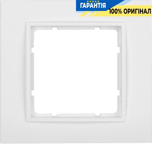 Рамка пластмасса 1-а коллекция B.7, цвет «полярно белый, матовый», Berker 10116919