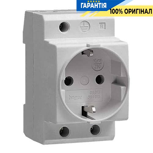 Розетка модульна Hager SN016 din-рейка