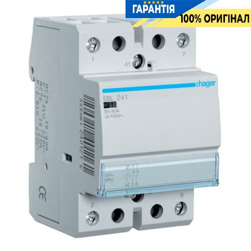 Контактор Hager ESL241 40A, 2НЗ, 12V