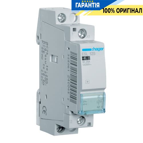 Контактор Hager ESL125 25A, 1НО, 8/12V