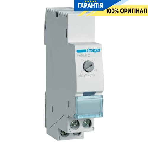 Світлорегулятор універсальний Hager EVN012, 20-300 Вт, зворотне рег. фази, модульний