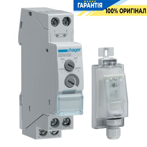 Сутінкове реле з датчиком для зовнішньої установки Hager EEN100