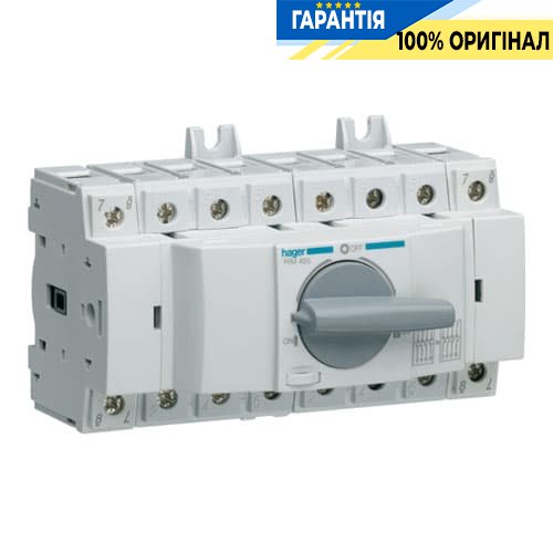 Перемикач трипозиційний модульний HIM406 Hager I-0-II до 35мм2, 4п 63А