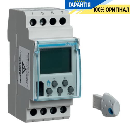 Таймер з астрономічною програмою, 1-канальний, Hager EE180