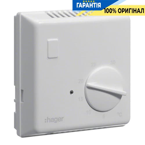 Цифровой биметаллический термостат 230В/ 10А, контакт - переключаемый Hager EK052