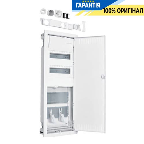 Мультимедийный щит Hager Volta.Hybrid VU602NWH в/у, 24 мод. + 2 панели, металл. двери