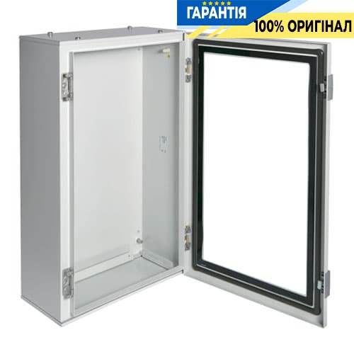 Шафа металева Hager FL167A Orion Plus, IP65, прозорі двері, 650X400X200мм
