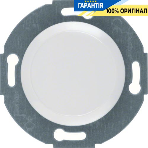 Заглушка с центр. панелью без цоколя, пол. белая, «1930» «GLASSERIE» «PALAZZO» Berker 100920