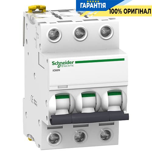 Автоматический выключатель iC60N 3P 25A тип C Schneider Electric A9F79325