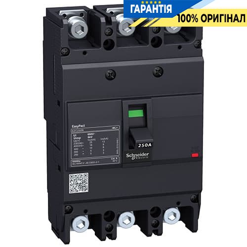 Автоматичний вимикач EasyPact 3-п 160А 15kA 400V 3P / 3T Schneider Electric EZC250N3160