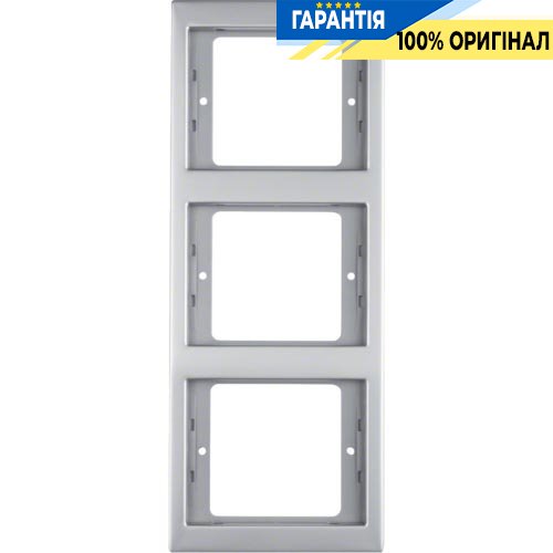 Рамка 3-а, нержавіюча сталь, вертикальна, K.5, Berker 13337004