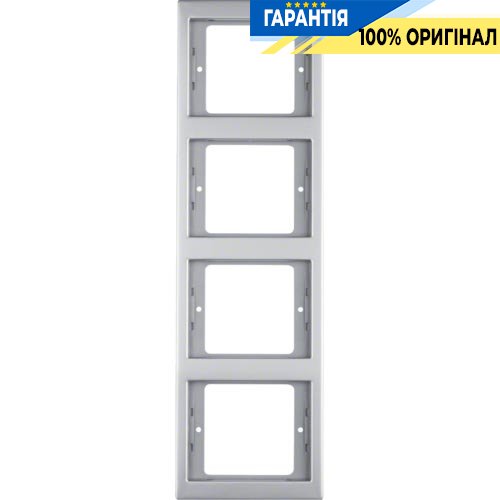 Рамка 4-а, нержавіюча сталь, вертикальна, K.5, Berker 13437004