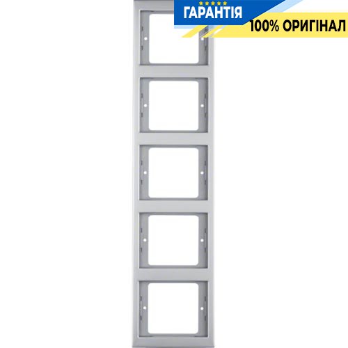 Рамка 5-а, нержавеющая сталь, вертикальная, K.5, Berker 13537004