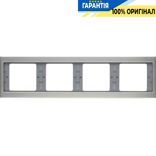 Рамка 4-а, нержавеющая сталь, горизонтальная, K.5, Berker 13837004