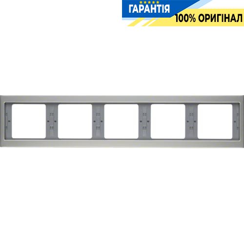 Рамка 5-а, нержавеющая сталь, горизонтальная, K.5, Berker 13937004