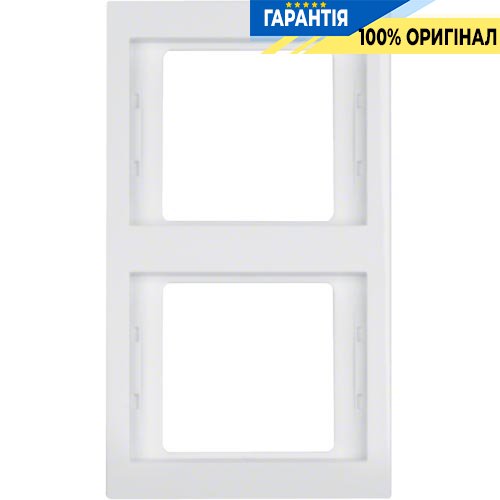 Рамка 2-а, полярно-біла, вертикальна, K.1, Berker 13237009