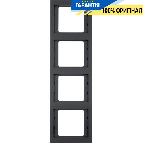Рамка 4-а, антрацит, вертикальная, K.1, Berker 13437006