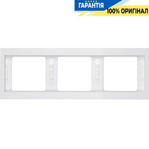 Рамка 3-а, полярно-біла, горизонтальна, K.1, Berker 13737009