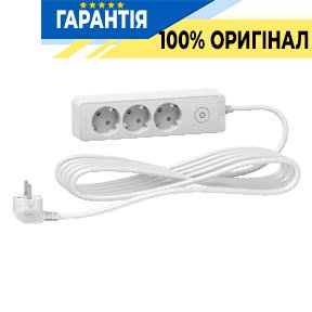 Удлинитель Unica Extend Schneider Electric ST9435W на 3 розетки с З/К, 5м, белый