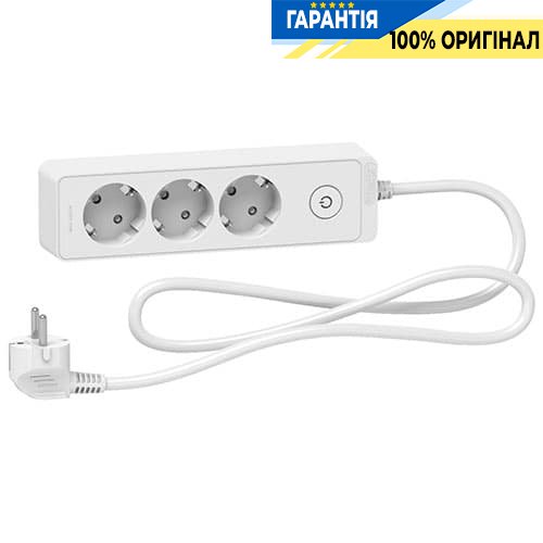 Подовжувач Unica Extend Schneider Electric ST9431W на 3 розетки з З/К, 1.5 м, білий