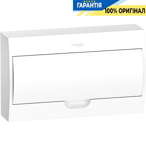 Щит пластиковий навісний 1 ряд по 18 мод. Easy9 "Білі дверцята" Schneider Electric EZ9E118P2S