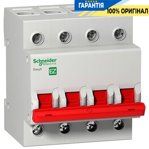 Выключатель нагрузки Easy9 4-полюса 100 А 400 V Schneider Electric EZ9S16491