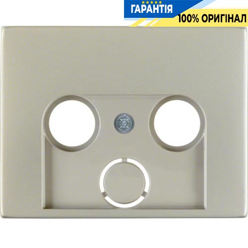 Накладка для антенной розетки 2/3 отверстия, нержавеющая сталь, «K.5» Berker 12017014